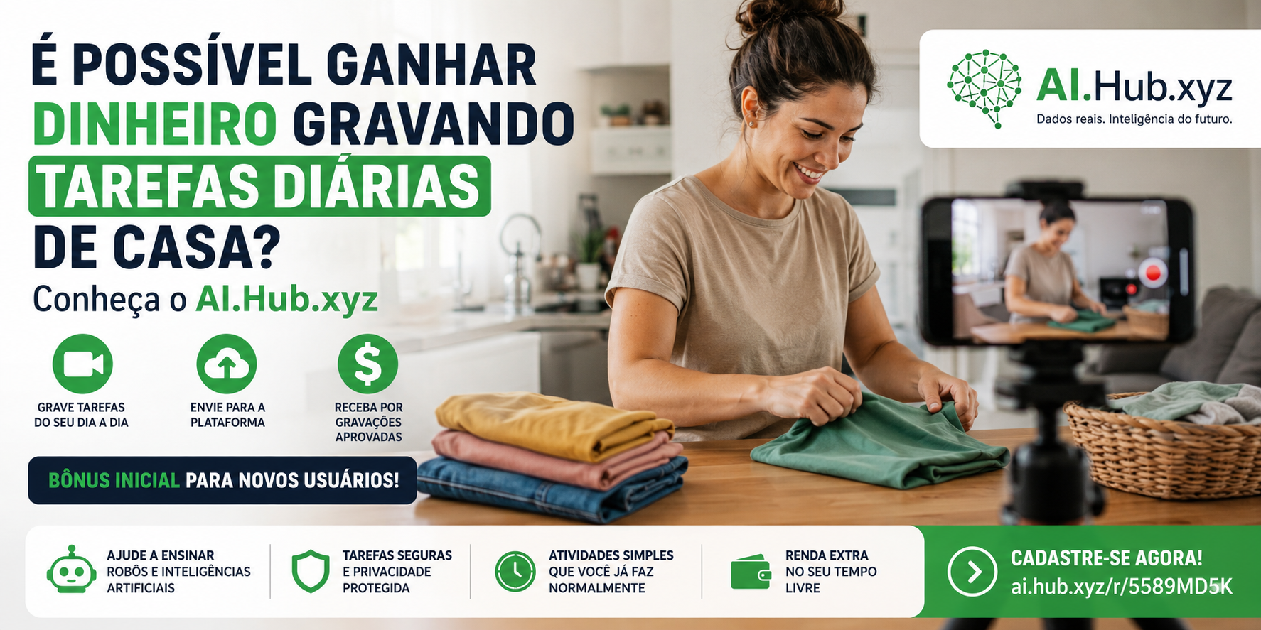 Ganhe Recompensas Gravando tarefas de Casa
